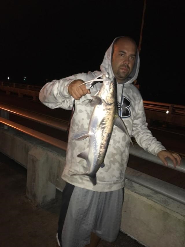 Mathers Bridge fishing at night