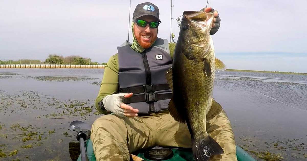 Another huge largemouth bass caught fishing in Central Florida.