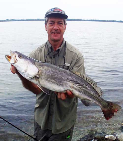John Wilkas spotted seatrout fishing