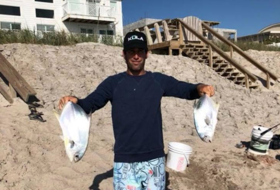 Pompano are still being caught in the surf