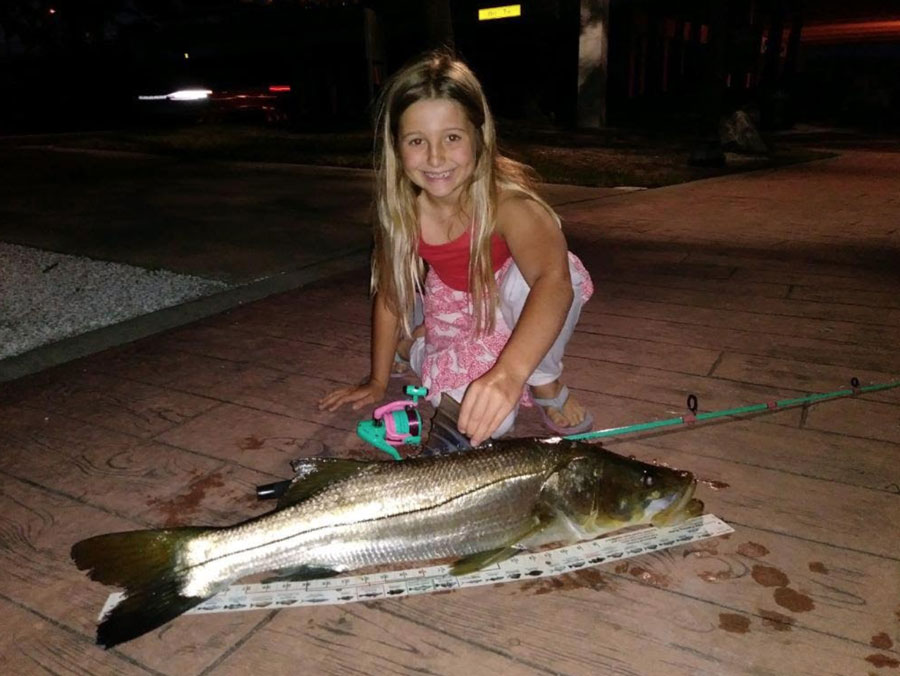 Nice sized snook caught in the Indian River Lagoon