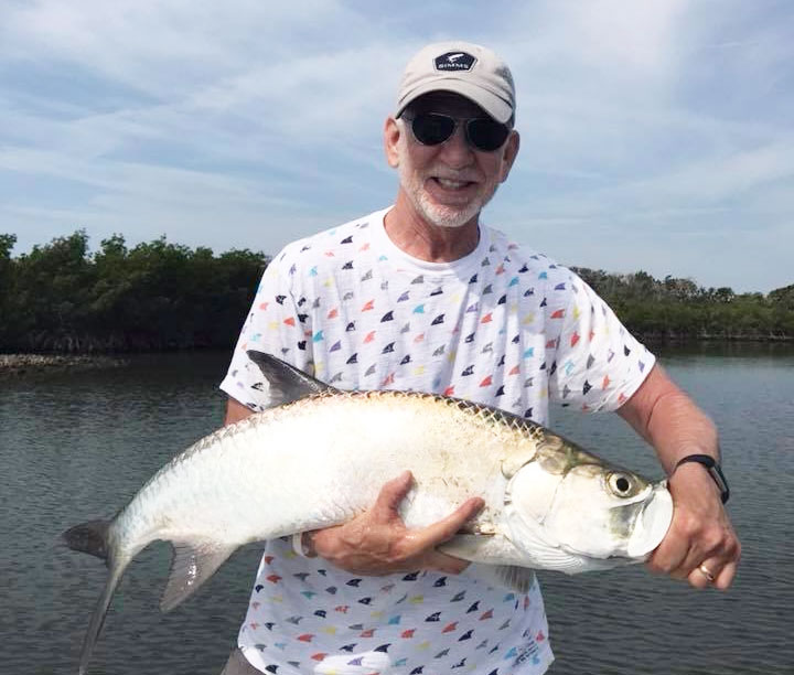 A juvenile tarpon caught with Capt. Mike Mann of Fat Fish Guide Service