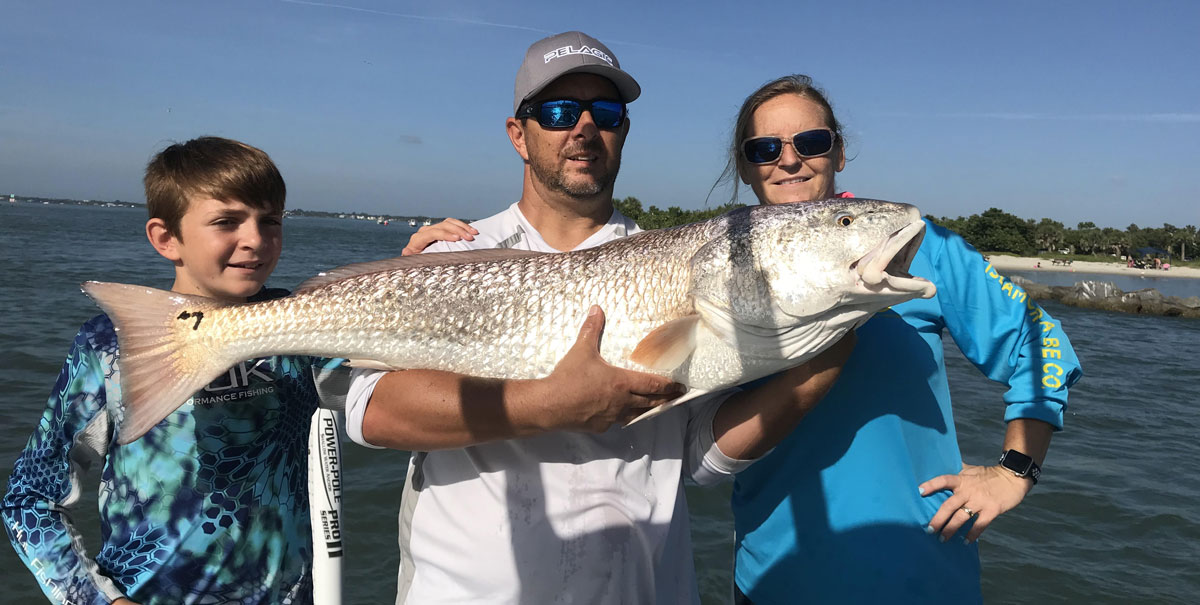 big redfish caught out of Sebastian Inlet with Capt. Glyn Austin