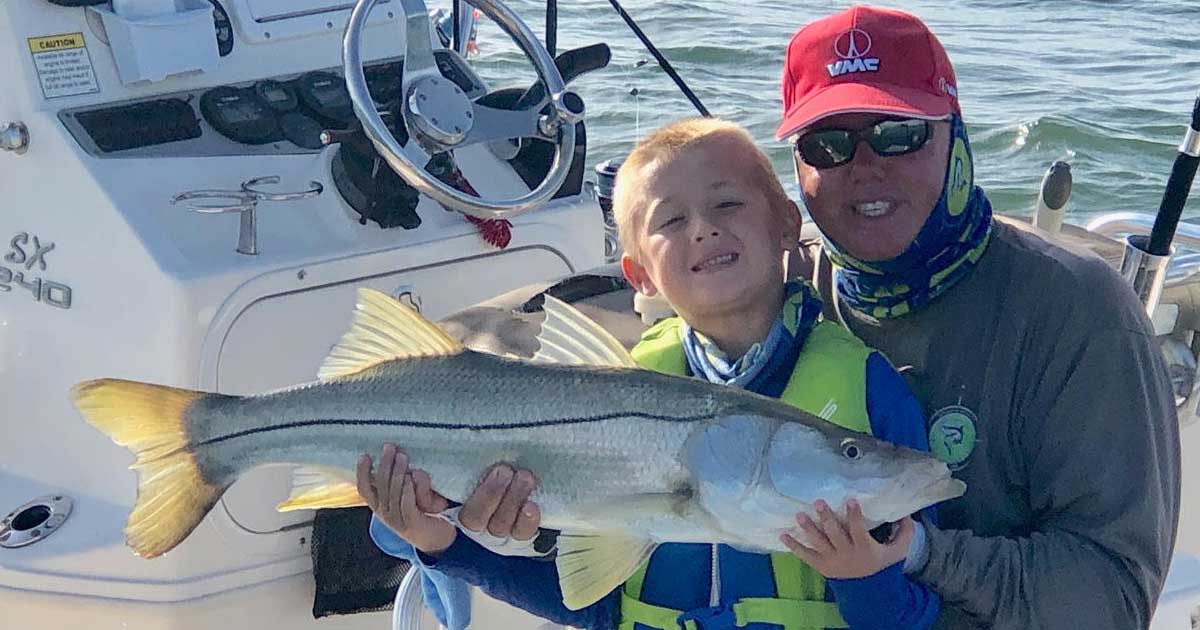 Capt. Glyn with Snook at Sebastian Inlet