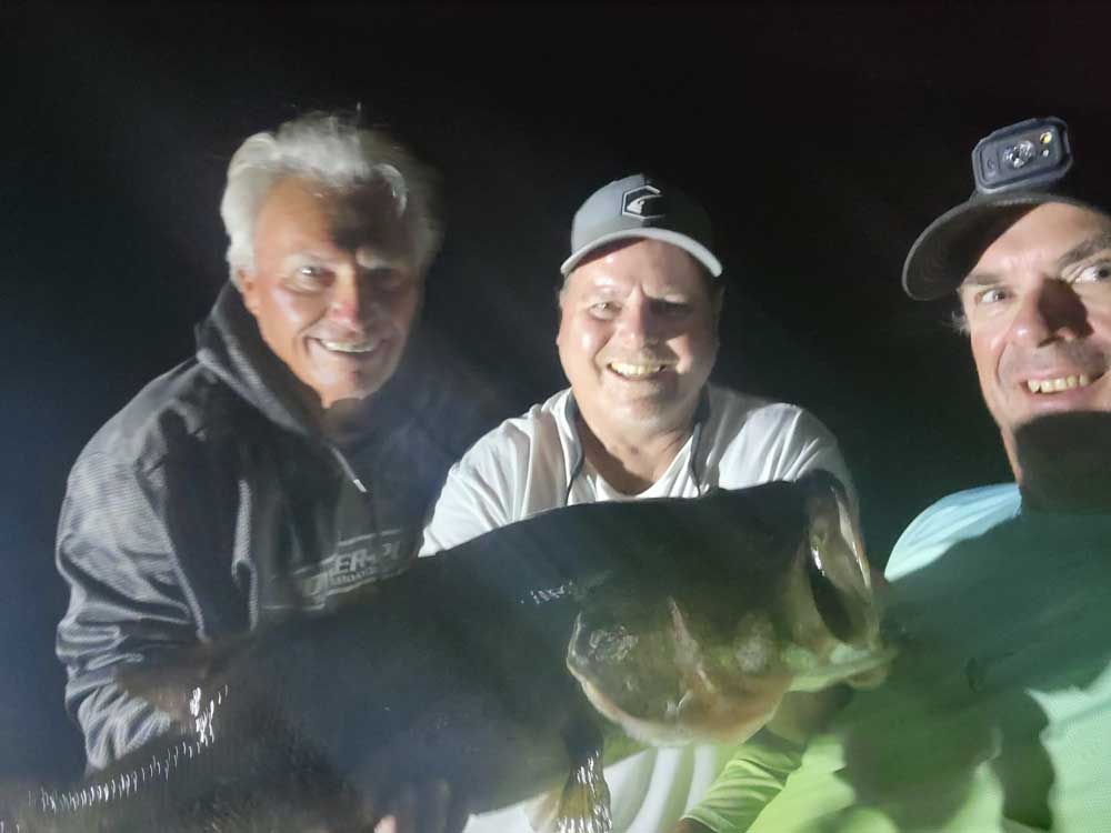 nighttime bass fishing