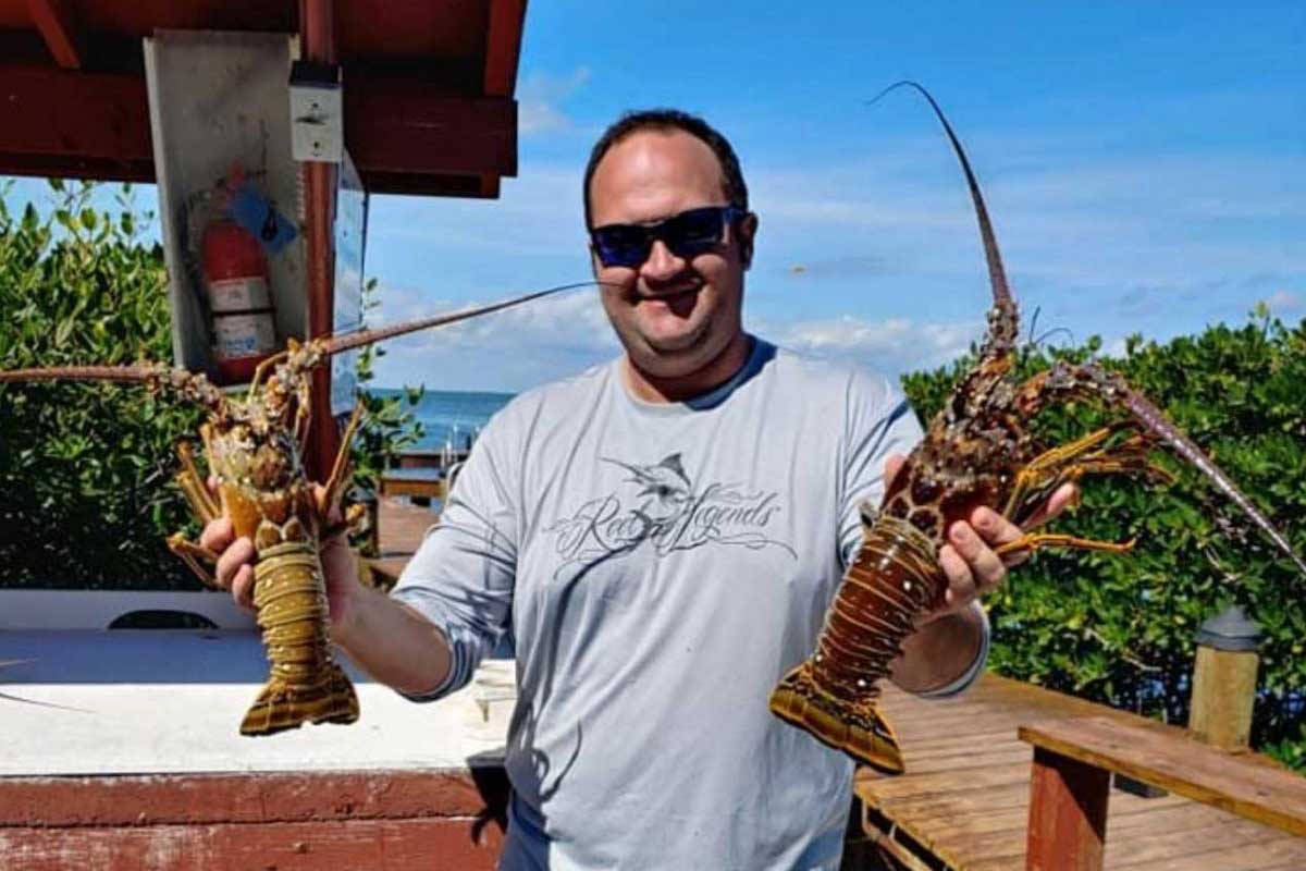 Florida Memory • Florida spiny lobster trap among mangrove trees