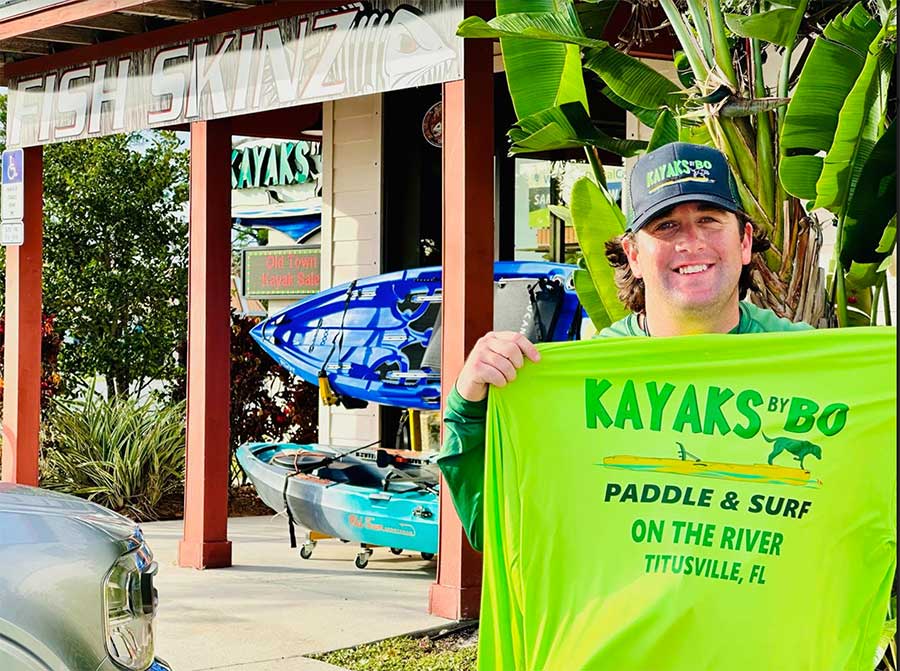 Out front of Kayaks by Bo in Titusville