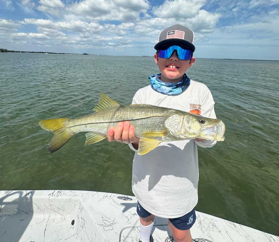 Always good to get the kids out and on some snook. 