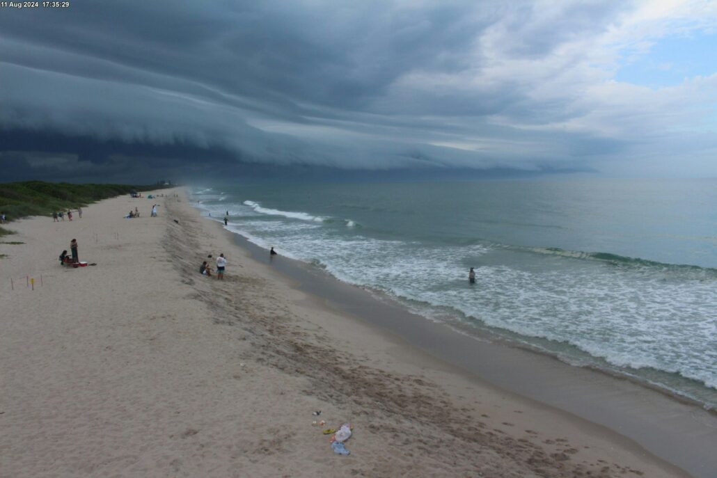 storm on beach