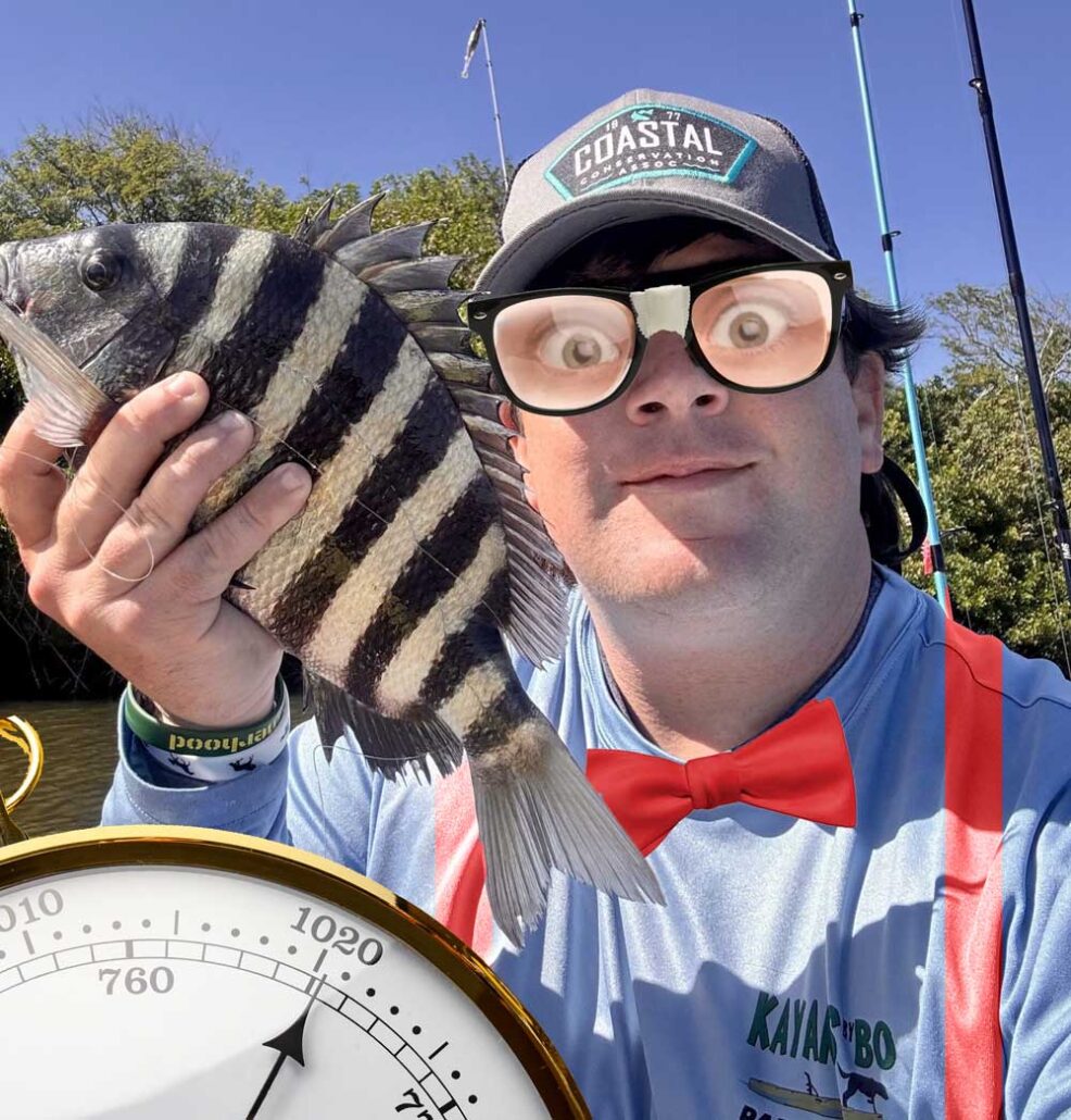 Football coach and fishing phenom gets nerdy about barometric pressure.